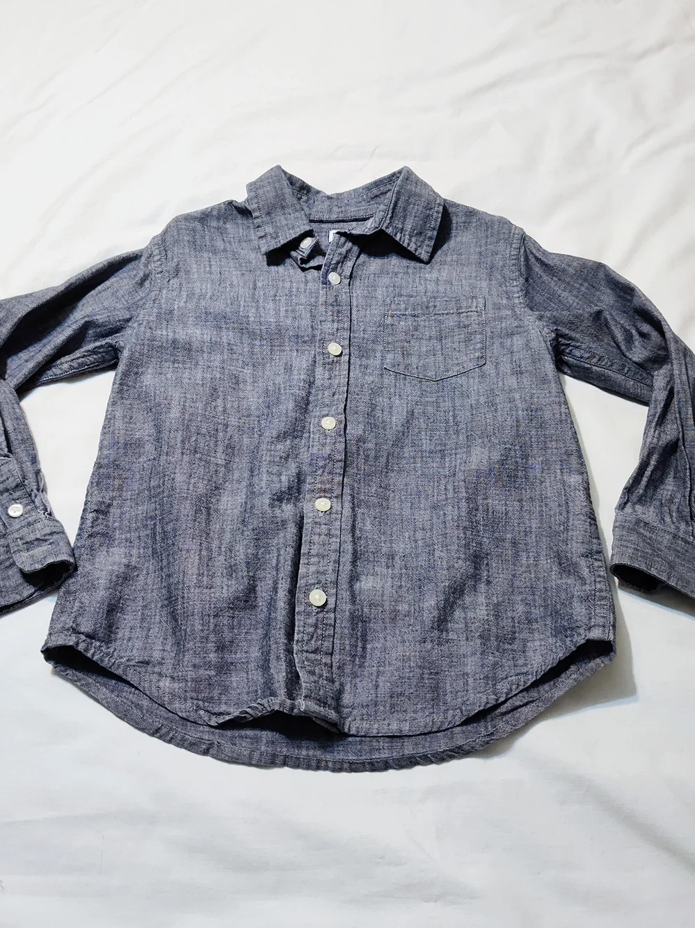 Janie and Jack Boys' Blue Chambray Button-Down Shirt